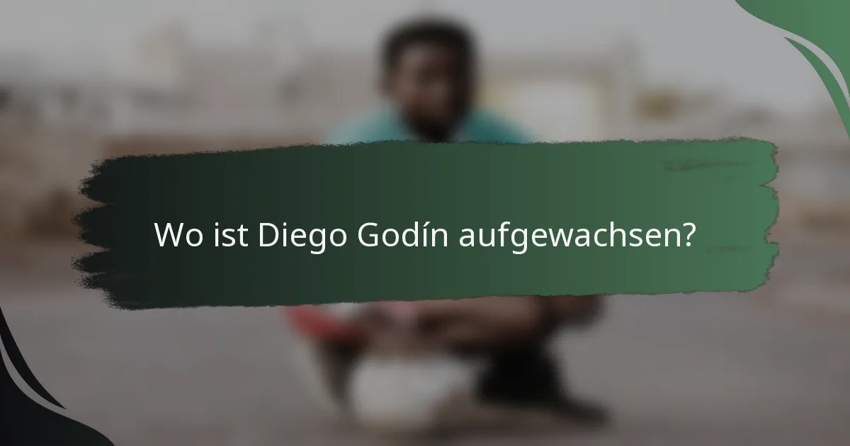 Wo ist Diego Godín aufgewachsen?